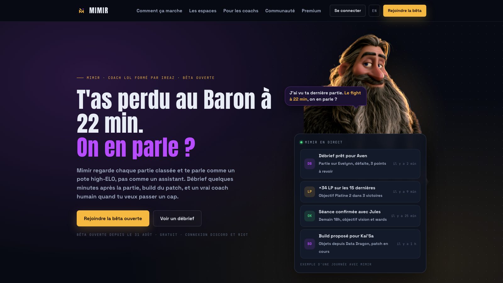 Mimir : t'as perdu au Baron à 22 min, on en parle ?